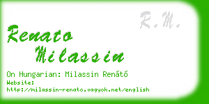 renato milassin business card